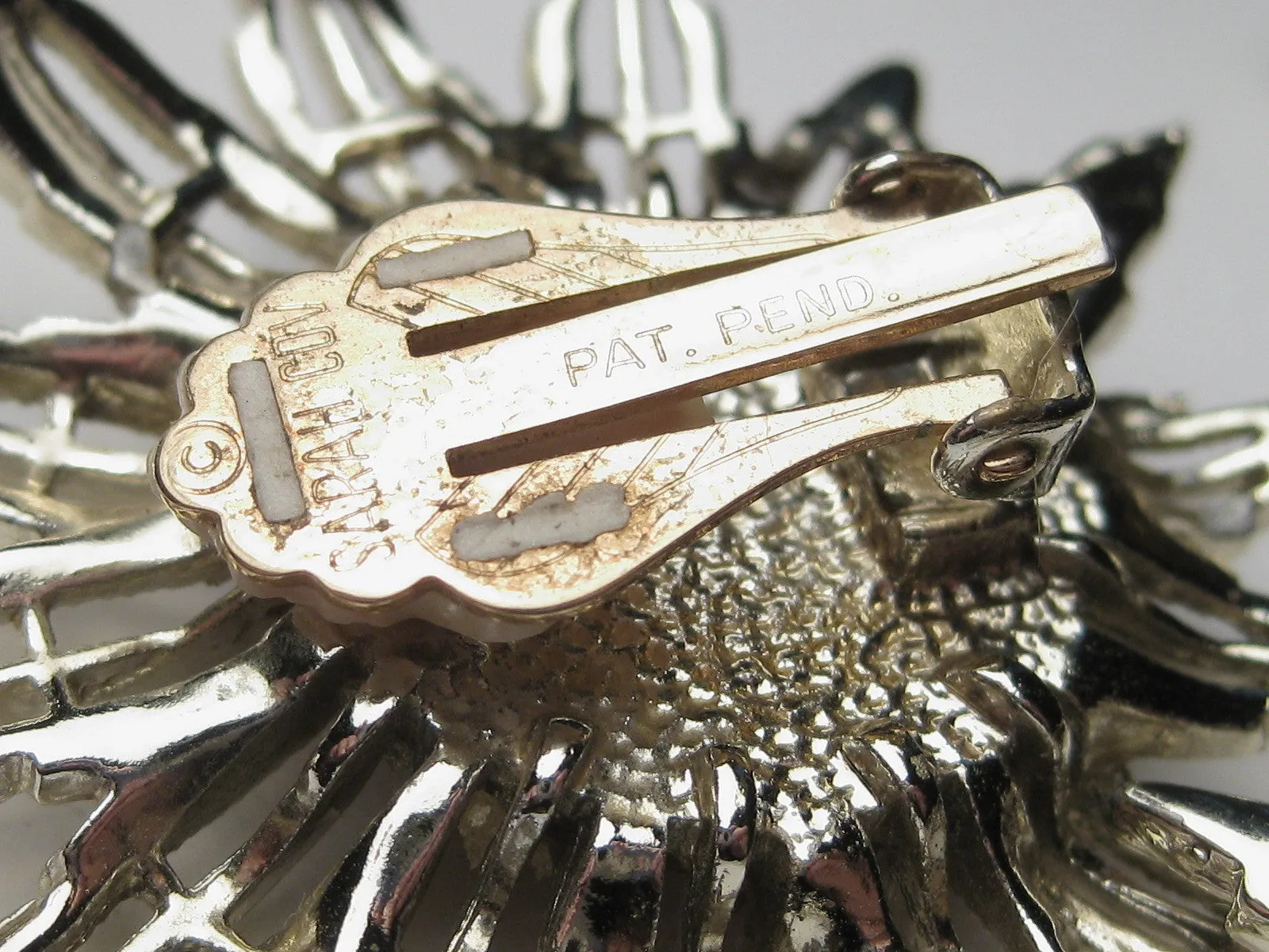 Vintage Sunflower Brooch & Clip Earrings Set, Sarah Coventry, Gold Tone, 1970's