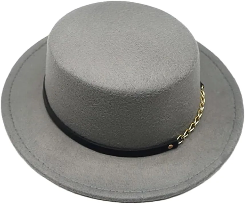 Women Men Wool Fedora Hat Wide Brim Jazz Church Panama Top Hat