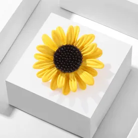 XSB037 - Yellow Sunflower Brooch