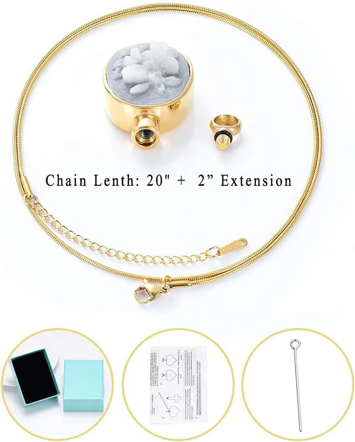 zeqingjw Cremation Jewelry Urn Necklace for Ashes Pendants Butterfly with Flower Memorial Funeral Keepsake Jewelry for Ashes