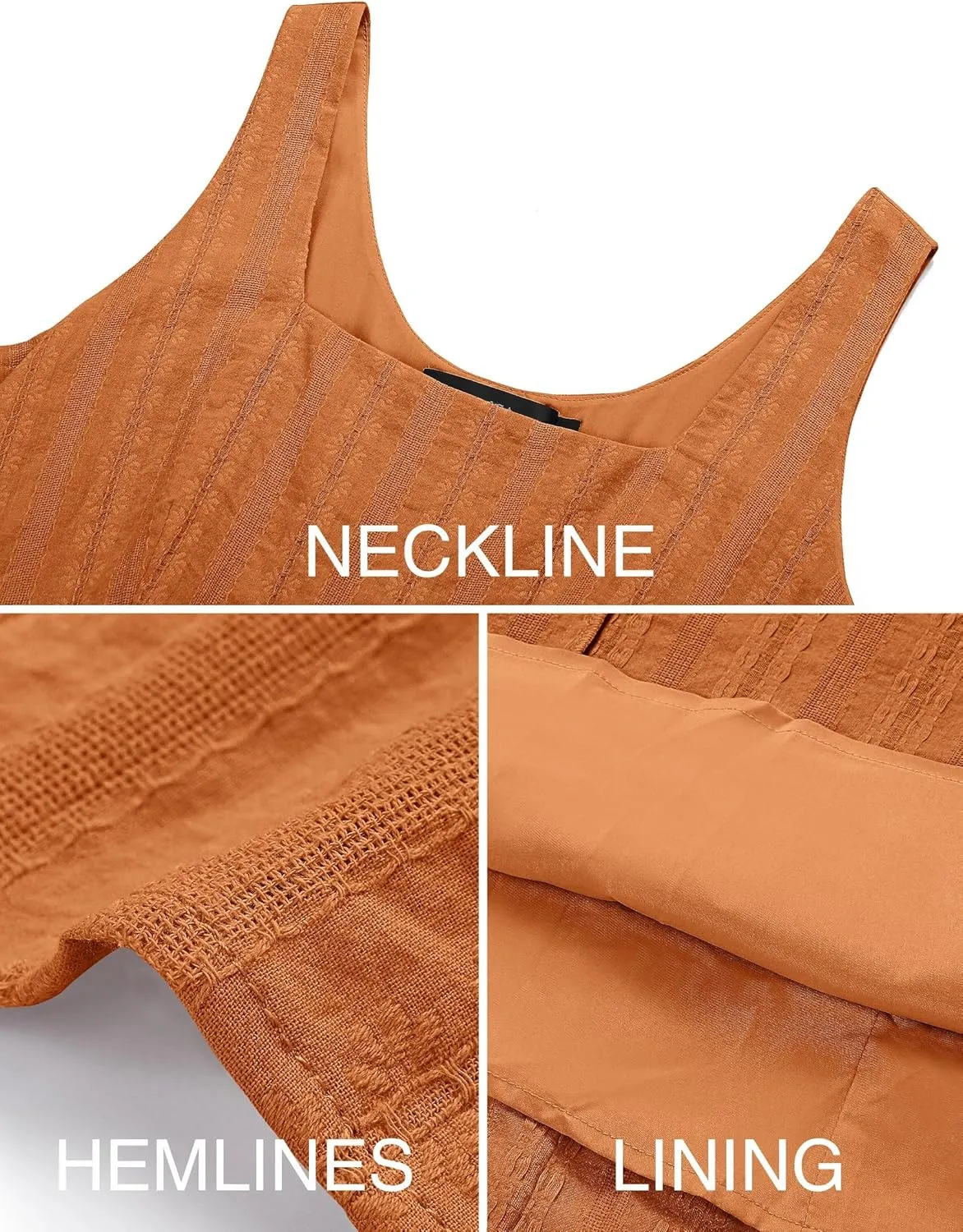 ZESICA Women's Summer Sleeveless Dress Casual Backless Loose Flowy Tiered Sundress Beach Cover up Tank Dresses